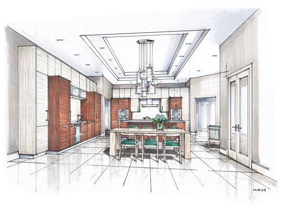 Kitchen Rendering by Mick Ricereto