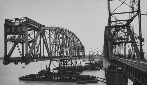 Delair Bridge Modifications in 1960