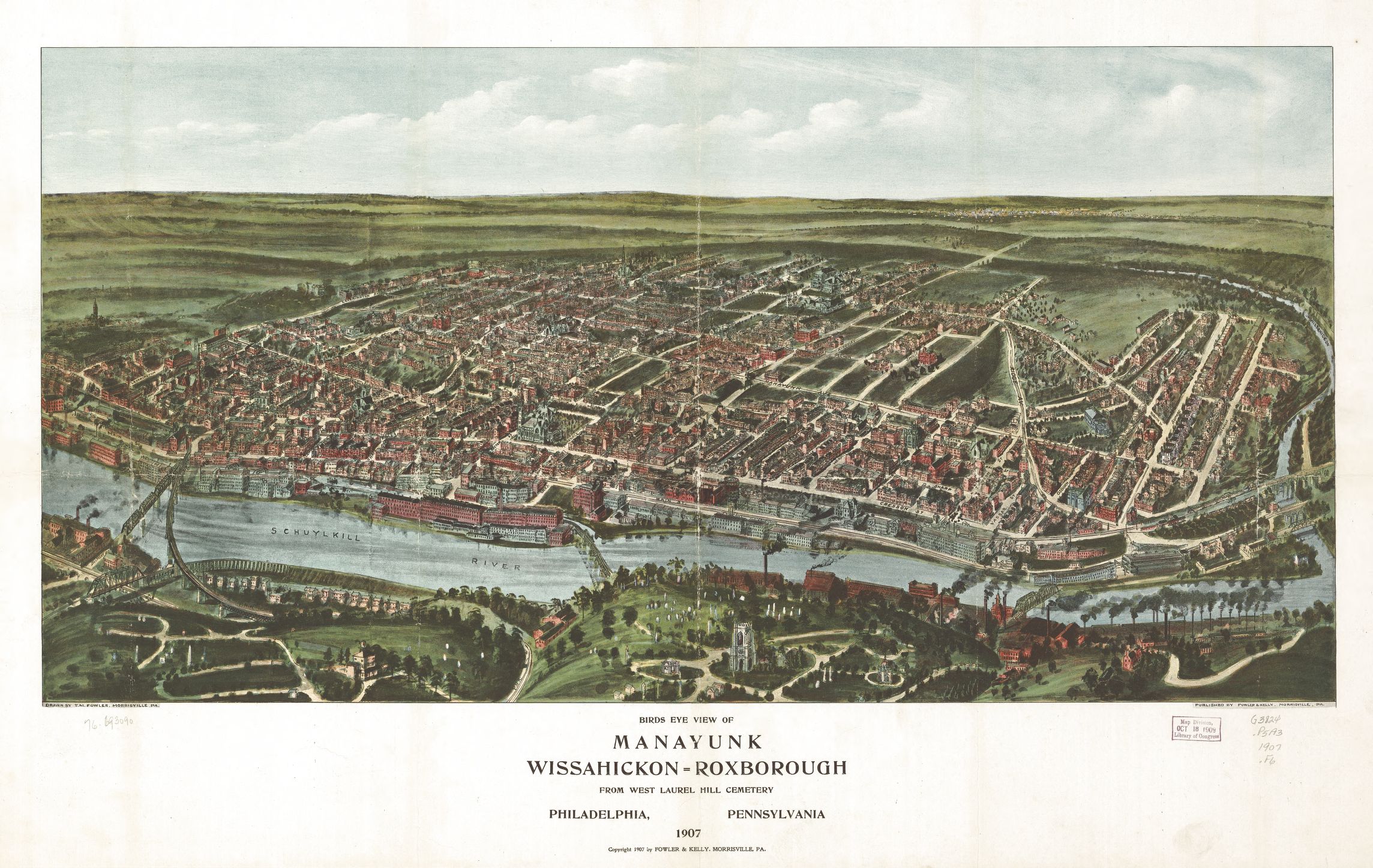 1907 View of Manayunk, Philadelphia