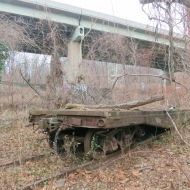 Abandoned Railcar at North End of Pencoyd Trail