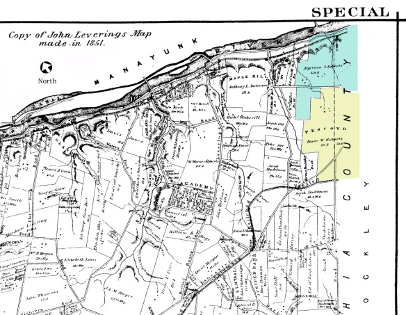 Levering Map of 1851 Showing Pencoyd